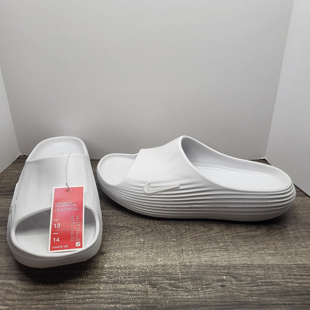 Nike ReactX Rejuven8 Slides Shoes Summit White HV4479-100 New Men’s Size 13 New